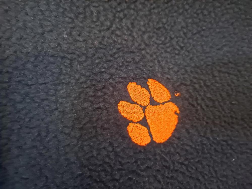 New Cutter and Buck‎ Black Fleece Jacket with Orange Clemson Paw Size XL - Picture 2 of 8